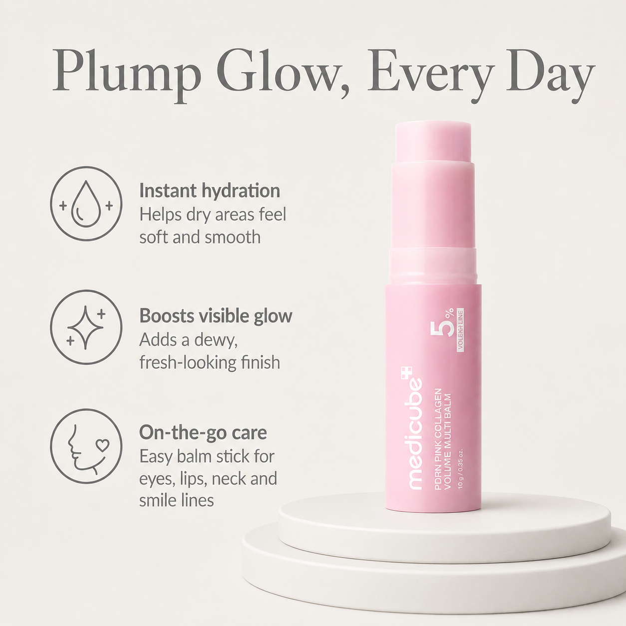 Korean PDRN Pink Collagen Balm Stick